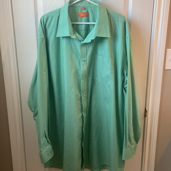 Eccolo Mint Green Dress Shirt Size XL/19 - Picture 4 of 9